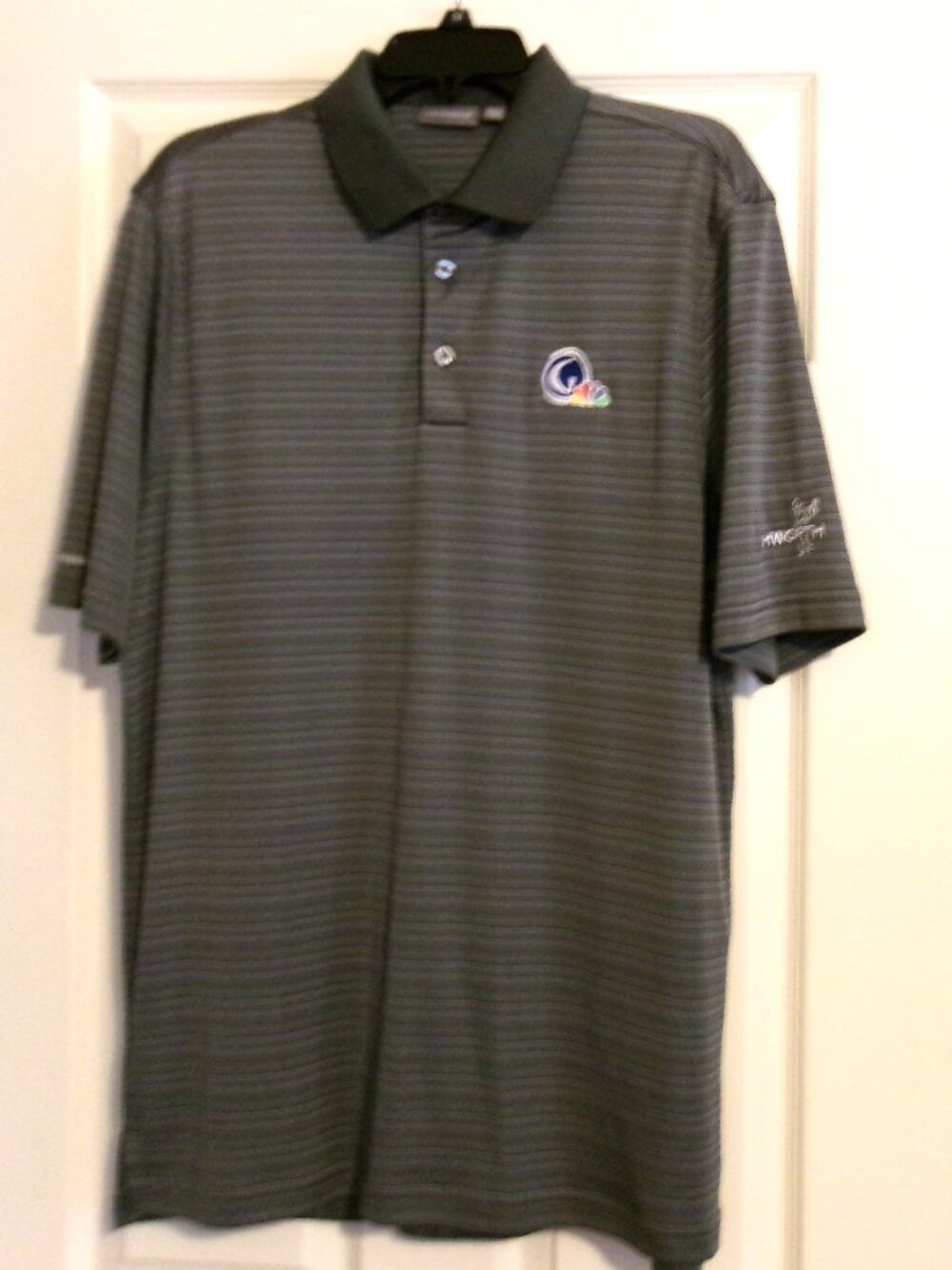 ASHWORTH Gray GOLF CHANNEL Polo Shirt Size L Excellent